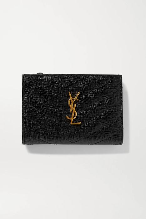 유럽직배송 생로랑 지갑 SAINT LAURENT Monogramme quilted textured-leather wallet 19971654706912823