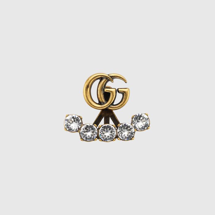 유럽직배송 구찌 GUCCI Gucci Single crystal Double G earring  605853J1D508066