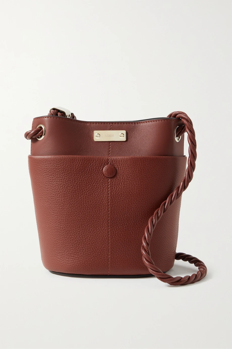 유럽직배송 끌로에 버킷백 CHLOÉ Key small smooth and textured-leather bucket bag 22250442025961863