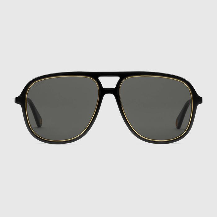 유럽직배송 구찌 선글라스 GUCCI Navigator frame sunglasses 691294J07418012