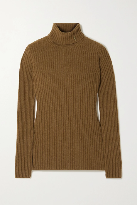 유럽직배송 생로랑 스웨터 SAINT LAURENT Ribbed wool and cashmere-blend turtleneck sweater 38063312419812454