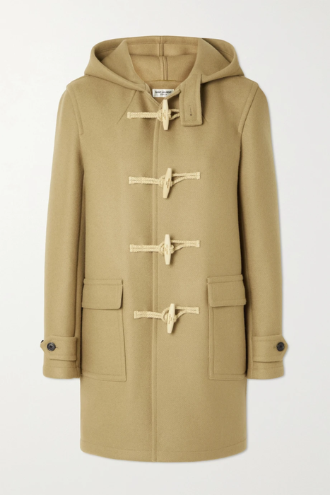 유럽직배송 생로랑 코트 SAINT LAURENT Hooded brushed wool-twill coat 38063312419831501