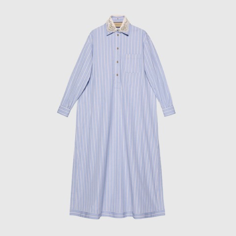 유럽직배송 구찌 원피스 GUCCI Oxford stripe cotton dress 690725ZAJG24573
