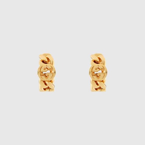 유럽직배송 구찌 귀걸이 GUCCI Hoop earrings with Interlocking G 702525I46008005