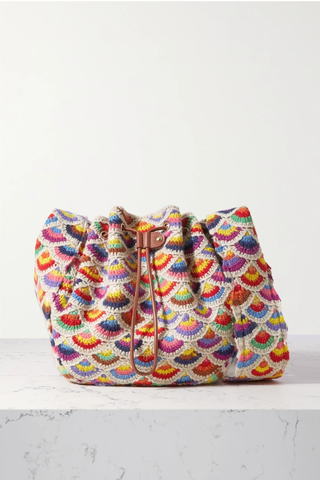 유럽직배송 끌로에 버킷백 CHLOÉ Lallo crocheted recycled cashmere and wool-blend bucket bag 34344356236930589