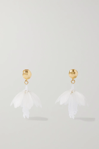유럽직배송 오스카르데라렌타 귀걸이 OSCAR DE LA RENTA Gold-tone, bead and acrylic clip earrings 42247633208367448