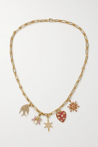 유럽직배송 STORROW 14-karat gold multi-stone necklace 38063312418714678