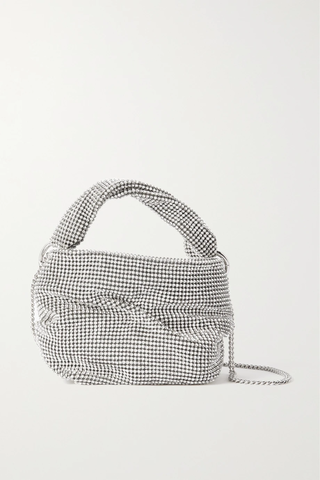 유럽직배송 지미추 숄더백 JIMMY CHOO Bonny leather-trimmed crystal-embellished mesh shoulder bag 43769801096857391