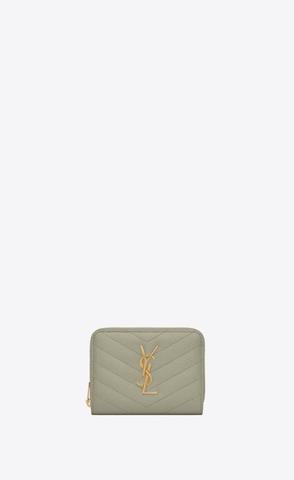 유럽직배송 입생로랑 지갑 SAINT LAURENT cassandre saint laurent matelassé compact zip-around wallet in grain de poudre embossed leather 668288BOW073317