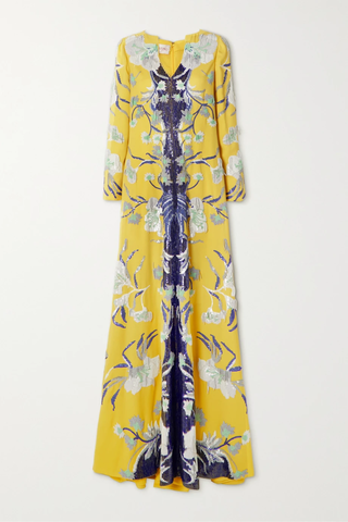 유럽직배송 발렌티노 VALENTINO Bead and sequin-embellished crepe gown 33258524072498007