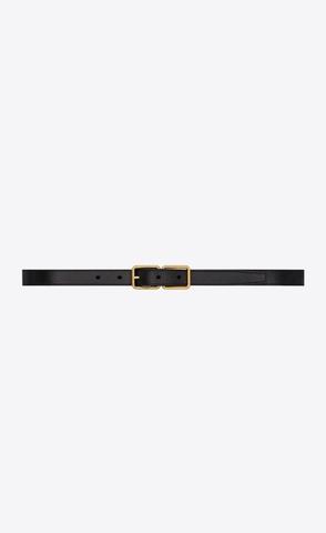 유럽직배송 입생로랑 벨트 SAINT LAURENT double cadre buckle thin belt in smooth leather 709145AAAO81000
